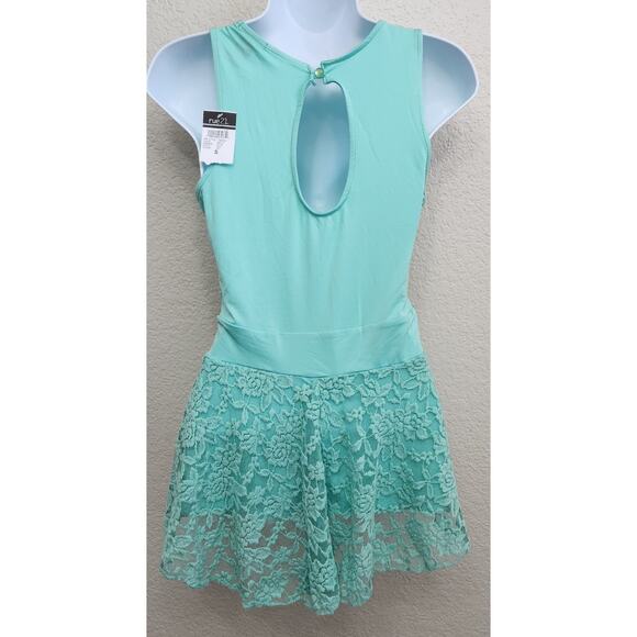 Rue21 Green Blue Teal Lace Overlay Sleeveless Top Small New With Tags Stretch - Picture 3 of 5